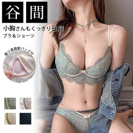 【まとめ買いクーポン利用で1580円】■小胸さんもくっきり谷間 ブラ＆ショーツ 上下セット 下着 ブラ ショーツ ?インナー [s2]