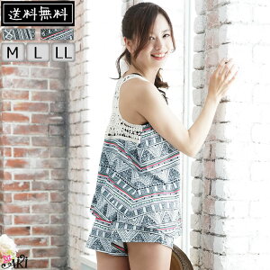 水着 体型カバー 4点セット水着 レディース タンキニ ショートパンツ トップス レディース水着 ママ水着 体型 カバー カバーアップ クロシェ 編みレース M L LL 大きいサイズ エスニック柄 送