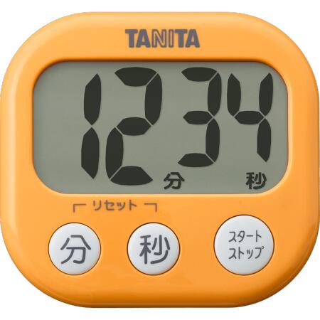 タニタ (TANITA) でか見えタイマー TD-384 OR アプリコットオレンジ ［デジタルタイマー TD384OR］
