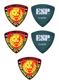 【メール便・送料無料・代引不可】ESP PD-NJPW-LION/5枚セット ライオンマーク 新日本プロレス50周年コラボ ギター ピック