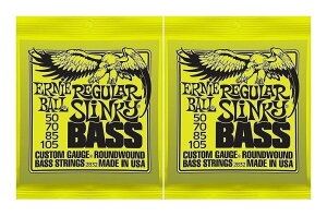 �y���[���ցE���������E����s�z�y2�Z�b�g�zERNIE BALL �A�[�j�[�{�[�� 2832[50-105] REGULAR SLINKY �x�[�X��