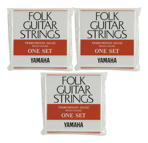 【メール便・送料無料・代引不可】【弦 ×3セット】ヤマハ YAMAHA FS-530 ×3 フォーク弦/ミディアム/セット弦 ×3(FS530)