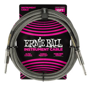 �y�������zERNIE BALL 6429 �M�^�[�P�[�u�� �u���C�f�b�h�E�W���P�b�g Silver Fox 3.05m S/S