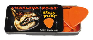 【メール便・送料無料・代引不可】D’Andrea ダンドレア Snarling Dogs BRAIN PICKS ピックケース付 ナイロン ギターピック12枚セット