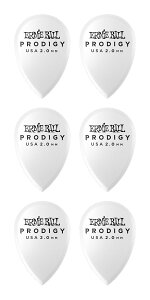 �y���[���ցE���������E����s�zERNIE BALL P09336 PRODIGY PICKS 2.0mm White TEARDROP �M�^�[ �s�b�N 6������