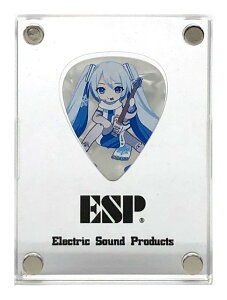 【メール便・送料無料・代引不可】ESP PT-Miku-SNOW/ピック1枚+ピックスタンドセット ティアドロップ型 SNOW MIKU SD雪ミク 初音ミク ギター ピック