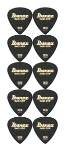 【メール便・送料無料・代引不可】【10枚セット】Ibanez アイバニーズ PA16HSG-BK 1.0mm ショート ティアドロップ ポリアセタール サンドグリップ ギター ピック