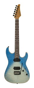�y�������zSoloking MS-1 Custom 22HH QMT/Fishman SWBL Sea Wave blue �\���L���O �G���L�M�^�[/�M�O�o�b�O�t