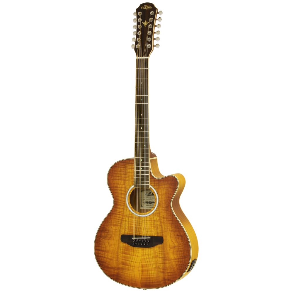 ARIA アリア FET-DLX 12 LVS Light Vintage Sunburst ピックアップ搭載 12弦ギター エレアコ