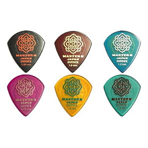 【メール便・送料無料・代引不可】【お試しセットK】MASTER8 JAPAN INFINIX HARD GRIP JAZZ III XL 0.88mm 1.0mm 1.2mm + INFINIX HARD POLISH / RUBBER GRIP JAZZ III XL 0.88mm 1.0mm 1.2mm 6種各1枚計6枚セット ギター ピック