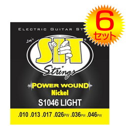 【メール便・送料無料・代引不可】【6セット】SIT S1046 [10-46] POWER WOUND エレキギター弦