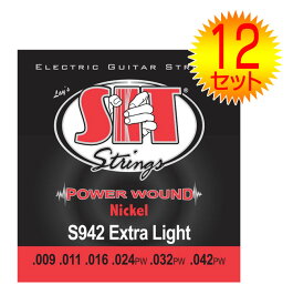 【メール便・送料無料・代引不可】【12セット】SIT S942 [09-42] POWER WOUND エレキギター弦