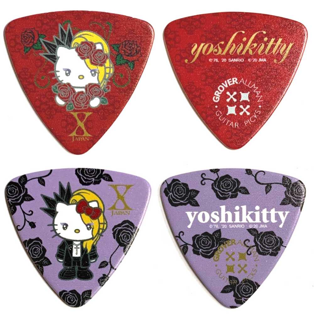 GROVER ALLMAN Yoshikitty Red   Purple ピック Yoshiki X JAPAN