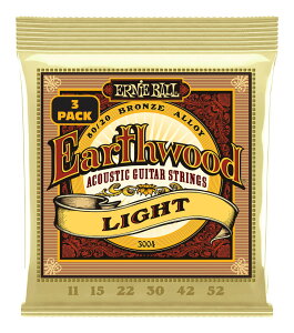 �y�������zERNIE BALL 3004 ×1 [11-52] Earthwood Light 80/20 Bronze 3�Z�b�g�p�b�N �A�R�[�X�e�B�b�N�M�^�[��