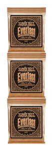 �y���[���ցE���������E����s�z�y3�Z�b�g�zERNIE BALL �A�[�j�[�{�[�� 2548 [11-52] Everlast Coated LIGHT �A�R�[�X�e�B�b�N�M�^�[��