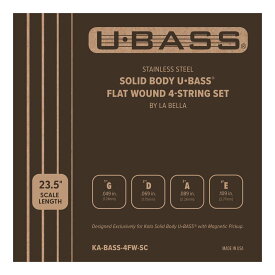 【メール便・送料無料・代引不可】KALA KA-BASS-4FW-SC フラットワウンド Solid Body U-BASS ソリッドボディU-BASS 専用弦