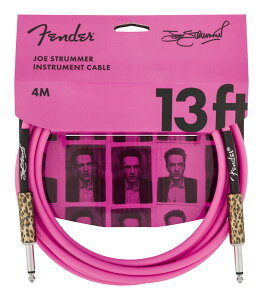 �y�������zFender Joe Strummer 13�f Instrument Cable Pink Leopard �W���[ �X�g���}�[ �V�O�l�`���[ �M�^�[ �P�[�u�� ��3.96m