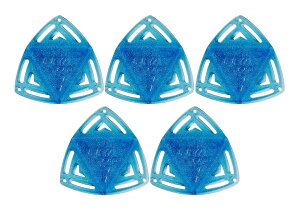 【メール便・送料無料・代引不可】Guyatone RT25PC2/5枚セット ポリカーボネイト素材 ラウンド・トライアングル おにぎり型 「Crystal Fragment Pick 2」 ギター ピック