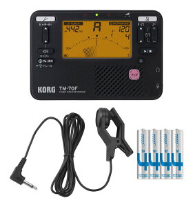 �y���[���ցE���������E����s�zKORG TM-70F BK+Aria ATM-15�Z�b�g/�P4�d�r×4�{�t �`���[�i�[/���g���m�[��(�u���b�N)+�R���^�N�g�}�C�N�Z�b�g