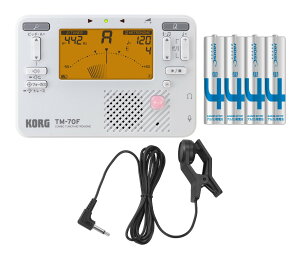 �y���[���ցE���������E����s�zKORG TM-70F WH+Aria ATM-15�Z�b�g/�P4�d�r×4�{�t �`���[�i�[/���g���m�[��(�z���C�g)+�R���^�N�g�}�C�N�Z�b�g