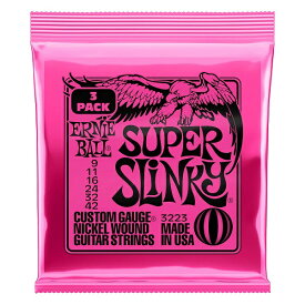 【送料無料】ERNIE BALL アーニーボール 3223 [09-42] SUPER SLINKY 3セットパック エレキギター弦