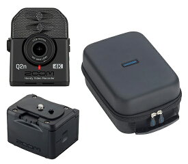 【送料込】【外部バッテリーケース/BCQ-2n+汎用型ソフトシェルケース/SCU-20付】ZOOM ズーム Q2n-4K ミュージシャンのための4Kカメラ Handy Video Recorder ハンディビデオレコーダー