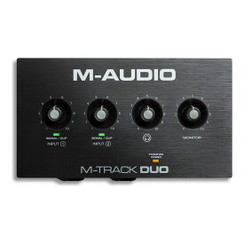 【送料込】M-Audio M-Track Duo コンボ入力2系統 ファンタム電源搭載 48-KHz 2チャンネル USBオーディオインターフェース