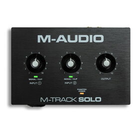 【送料込】M-Audio M-Track Solo コンボ入力 ファンタム電源搭載 48-KHz 2チャンネル USBオーディオインターフェース
