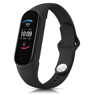 [Amzpas] �R���p�`�u�� Xiaomi Mi Band 6/Mi Band 5/Amazfit band 5 �o���h �����p�x���g �_�炩�� �V���R���o���h ���߉\ (�u���b�N)