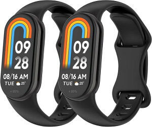 [Vancle] �y2������z �o���h for Xiaomi Mi Band 10 ���� �V���I�~ �X�}�[�g9/8 �����o���h, �ւ��x���g �_�炩���V���R�� �����x���g ���߉\ (�u���b�N+�u���b�N)