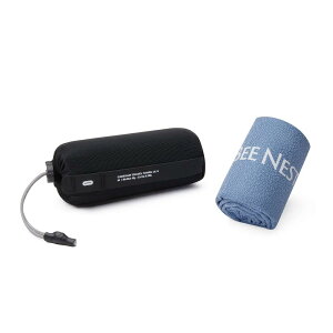 BeeNesting 速乾タオル そっかんタオル スポーツタオル マイクロファイバータオル 軽量 吸水 コンパクト 収納袋付き 旅行 水泳 アウトドア 登山用 2枚セット (S+M,ネイビーブルー)