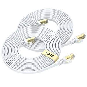 BUSOHE Cat8 LAN�P�[�u�� 3-meters 2�{�Z�b�g �t���b�g�P�[�u�� 40Gbps 2000MHz RJ45 �R�l�N�^�t�� �M�K�r�b�g ���� �C�[�T�l�b�g�P�[�u�� �����b�L �ܐ܂�h�~ �J�e�S���[8 �ƒ�p �Ɩ��p �A�N�Z�X�|�C��