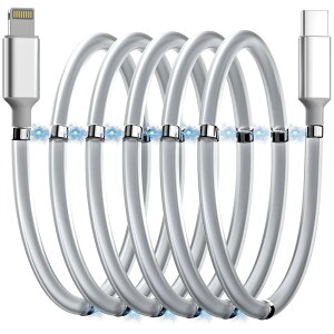 AICase �}�O�l�b�g�� Type C to Lightning iPhone �P�[�u�� Type C �X�[�p�[�I�[�K�i�C�Y�[�d ���C �z�� �i�m�f�[�^�P�[�u�� iPhone 14/13/12/11/Mini/Pro/Max/X/XR/8/SE,iPad Air/Pro/Mini_1�Ή�