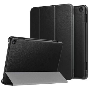 ATiC Fire HD 8 �P�[�X ��12����/��10���� Fire HD 8/8 Plus ��p�J�o�[ 2024/2022/2020���� �I�[�g�X���[�v�Ή� �X�^���h�P�[�X �y�� ���^ �ϏՌ� ���h�~ Black