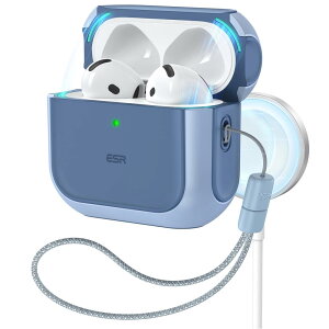 ESR AirPods4 P[X AirPods 4 P[X(2024)iUSB-CjΉ MagSafeΉ Xgbvth~Jo[ Orbit nCubhP[X u[