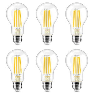 DiCUNO LED�d�� E26���� �d���F 120W�`���� �G�W�\�� 12W �t�B�������g�d�� 1650lm 2700k ��ʓd���` �N���A�^�C�v �ȃG�l �S���� A60 �������Ή� 6��