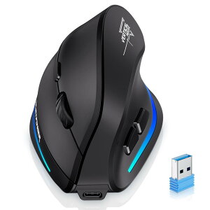 ECHTPower �G���S�m�~�N�X�}�E�X ���C�����X �c�^ ����2.4GHz �É� �l�I��LED 6�i�KDPI���� TYPE-C�[�d�� �É� �����Ԏg�p 6�{�^�� �E��p �l�ԍH�w�f�U�C�� Windows/MacOS�Ή� �����}�E�X