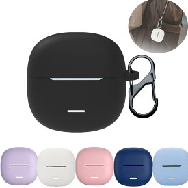 FOR Redmi Buds 6 lite イヤホンケース【2025新型-紛失防止フック付き】シリコン素材 キズ防止 落下防止 紛失防止 耐衝撃 全面保護 防水 防塵 軽量 ワイヤレスイヤホン ケース (黒)