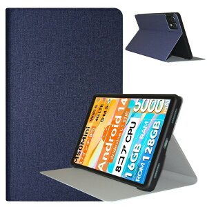 For Teclast M50 Mini �P�[�X Kluso ���y�� �ɔ� ����PU ���U�[ �J�� �X�^���h �X�}�[�g�P�[�X �X�^���h �@�\ �X�}�[�g�J�o�[ �[�d�Ή� Teclast M50 Mini �Ή� (�u���[)