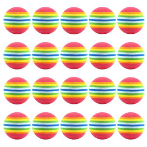 KALOLINNA ゴルフ 練習 ボール 練習器具 室内 20個セット 42mm ゴルフ球 スポンジ ボール れんしゅう 器具 トレーニング ソフト 壁や家具を壊さない ゴルフ用品 屋内 練習 (20個の赤)