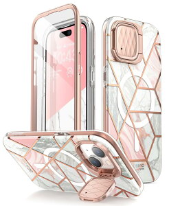 i-Blason iPhone 15/14/13 P[X 2023/2022/2021p Sʕی MagSafeΉ JYی ƃX^h@\p ʕیtBt t[ƃP[X̎ld\ ̌^ PC+TPU čRKi Ռz 