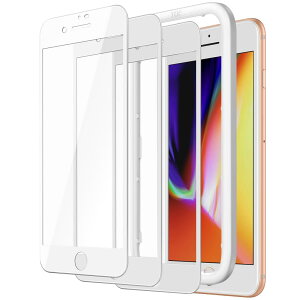 JETech iPhone 8 Plus/7 Plus (5.5C`p) SʕیtB KXtB  KChgt P[XɊȂ HDNA 3Zbg (zCg)