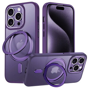 iPhone 15 Pro �K�p �P�[�X Magsafe�Ή� �A�C�t�H��15�v�� �J�o�[ 360°��]�X�^���h Uovon �X�}�z�P�[�X �A�C�z�� 15pro �g�уP�[�X ���C�����X�[�d �ԍڃz���_�[ �Ή� �X�g���b�v���t�� ������ �w��h