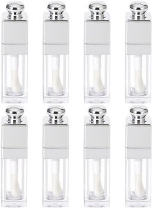 harukita リップチューブ 口紅チューブ リップグロスチューブ リップグロス容器 詰め替え容器 透明空管 出張 旅行用 持ち運び便利 8個セット