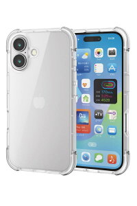 �G���R�� iPhone 16 �P�[�X �w�ʃN���A �ϏՌ� �Ռ��z�� �y�� �n�C�u���b�h 4�p�G�A�[�N�b�V���� MUBRAIN ���C�����X�[�d�Ή� �N���A×�N���A PM-A24AHVAIRCR