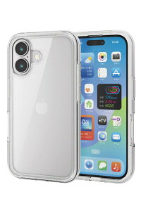 �G���R�� iPhone 16 �P�[�X �w�ʃN���A �ϏՌ� �Ռ��z�� �S���G�A�[�o�b�O �n�C�u���b�h �y�� MUBRAIN ���T�C�N���z���C�g×�N���A PM-A24AHVAIR2RW