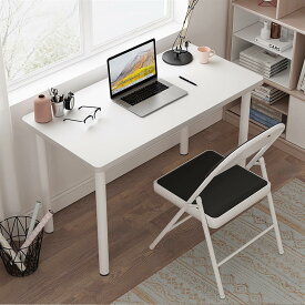 Rshtong デスク パソコンデスク 勉強机 机 幅75cm×奥行40cm 天板厚さ2.5cm PCデスク ゲーミングデスク desk 桌子 在宅ワーク リモートワーク用 おしゃれ シンプル 化粧台 作業机 組立簡単 (白い, 幅75cm)