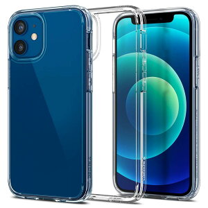 Spigen �y�n��18�N�̋Z�p�́z iPhone 12 mini �P�[�X �N���A �ČRMIL�K�i�擾 �ϏՌ� ���菝�h�~ Qi�[�d�Ή� �A�C�t�H��12�~�j�P�[�X �E���g���E�n�C�u���b�h ACS01745 (�N���X�^���E�N���A)