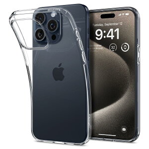 Spigen �y�n��18�N�̋Z�p�́z iPhone 15 Pro Max �P�[�X �N���A �o���p�[ �y�� �ČRMIL�K�i ���L�b�h�E�N���X�^�� ACS06557 (�N���X�^���E�N���A)