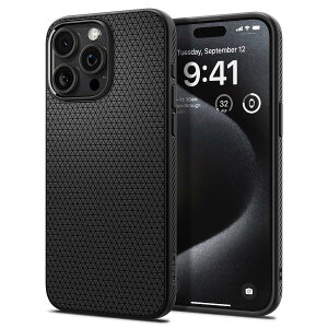 Spigen �y�n��18�N�̋Z�p�́z iPhone 15 Pro Max �P�[�X �}�b�g �\�t�g �ČRMIL�K�i �ϏՌ� ���C�����X�[�d ���L�b�h�E�G�A�[ ACS06562 (�}�b�g�E�u���b�N)